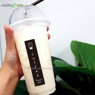 FAMY 100Pcs Thank You For Your Support Coffee Sticker Coffee Cup Decoration Disposable Seal Label Se