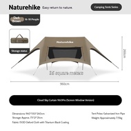 Naturehike Shelter Awning Canopy Tarp Tent เต็นท์กันสาด กันน้ำ กันลม UPF50+15D Titanium Black เต็นท์