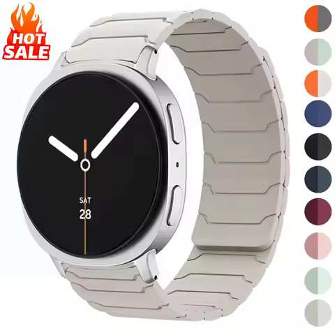 Silicone Band for Samsung Galaxy Watch 8/8Classic 40mm 44mm 46mm Magnetic Strap for Galaxy Watch 7 U