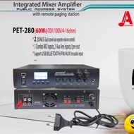 ANYSONG PET-280 Amplifier | ANYSONG PET280 (60 Watt @70V 100V/) 2 Zone Selector Speaker