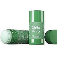 2 Pack Green Tea Purifying Clay Green Tea Mask, Deep Clean Green Pore Stick, Cleansing Smearing Mask, Moisturising Nourishing Skin