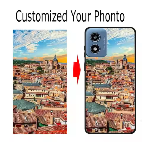 DIY Photo Name Custom Phone Cases for Motorola G Play 2024 2023 Silicone Cover For Moto G04S G34 G73