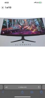 Alienware AW3423DWF 34 Inch QD-OLED (3440 x 1440) Curved Gaming Monitor, 165Hz, 0.1ms, AMD Free-Sync, VESA Adaptive...