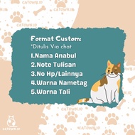 Promo D003-Kalung Kucing Custom Nama Lucu Free Tulis Nama Alamat Cat