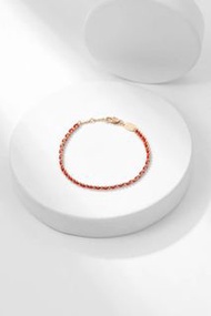 Redline Aurore 紅繩 編製 手鏈 女款 玫瑰金色