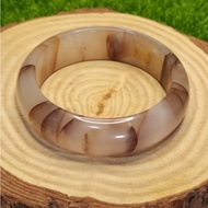 Golder Healer Agate Hard Bangle