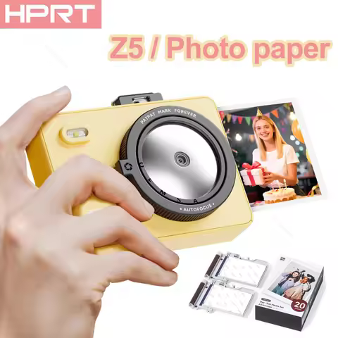 300DPI HPRT Z5 Instant Print Camera Portable Color Photo Printer with 2x3'' Paper For Photo Instant