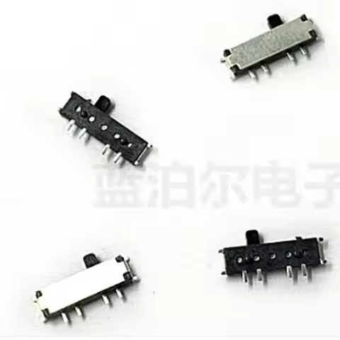 100pcs MSK-13C01 Miniature Slide Switch 8 Pin 1P3T SP3T ON-ON-ON Right Angle SMT / SMD PCB 1.50mm He