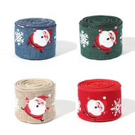 Christmas Decorative Ribbon 2m Santa Gnome Bow Trim for Tree Holiday Party Decor