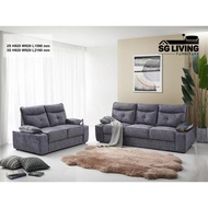 [🚚FREE DELIVERY] 2+3 Seater Velvet Fabric Sofa Grey Zigzag Spring
