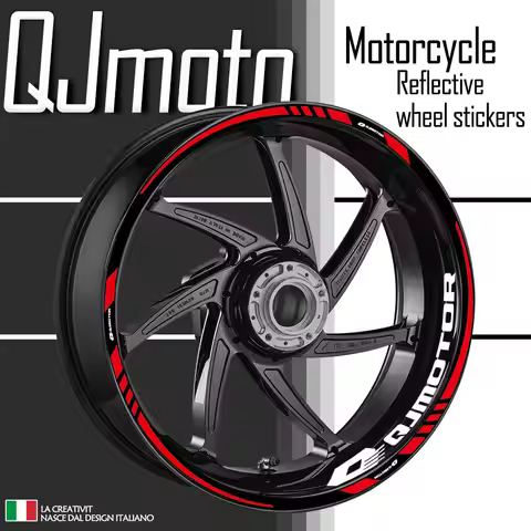 Reflective Motorcycle Accessories Wheel Sticker Hub Decals Rim Stripe Tape For QJMOTOR QJ600GS 600RR