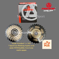 FreeWheel PACIFIC Bicycle Sprocket Gear/ 7 8 Speed Stacked Brown 14T - 28T/ 14T - 34T x 7 SPEED 8 SP