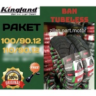 !! Kingland type king jaguar tubeless Tire Package Size (100/90.12+110/90.12) free Nipple. 100% ORIGINAL