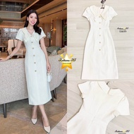 ชุดคุณภาพดี💯ตรงปก✨ร้านนี้มีพร้อมส่งเลย✅ไม่ต้องเช็ค*ส่งไว💐 เดรส ชุดออกงานสี​ ครีม​ ฟ้า Rattana​