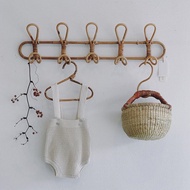 hook up Handmade rattan Clothes rack Wall-mounted insstyle hook up
