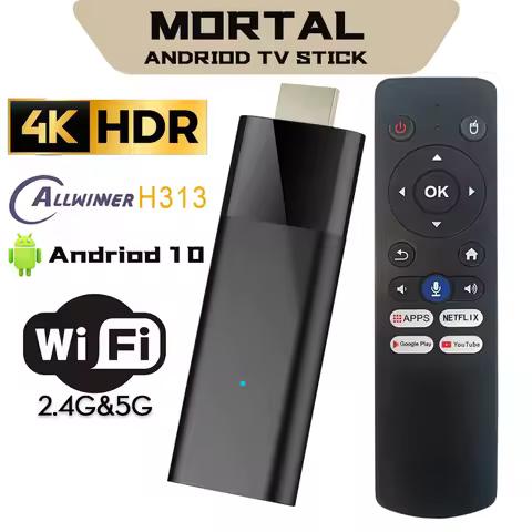 Mortal Q6 Mini TV Stick Smart Iptv Home Theater Android 10 Allwinner H313 Quad Core 5GWIFI 2G16G Blu