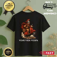 Gladiator Vespa T-Shirt - Veni Vidi Vespa Shirt - Funny Roman Italy Gift - Vintage Scooter Tee - Col