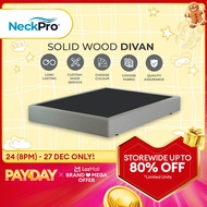 NeckPro Solid Wood Divan | Fabric Upholstered 9 Inches (22.8cm) Divan Base | Pre-Order | 1 Year Warr