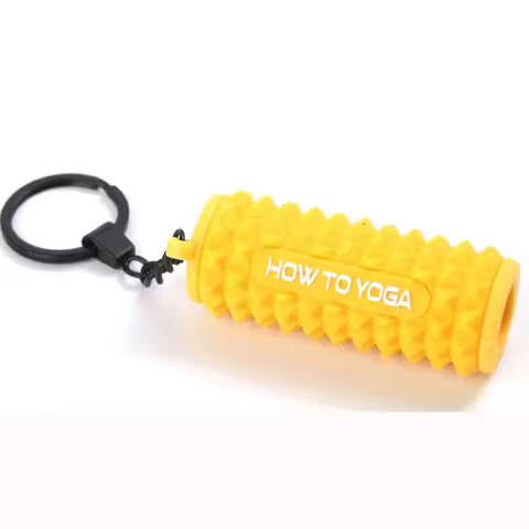 Finger Massage Mini Foam Roller Keyring Silicone Sports Style Foam Roller Shaped Keichain Trinket Mu