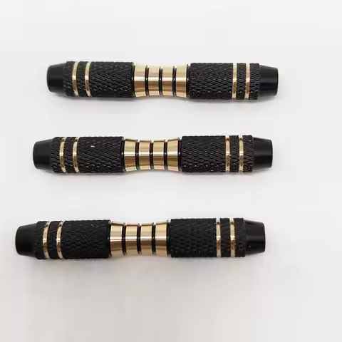 3pcs 16 Grams Copper Dart Barrels Replacement Shafts Grip Black For Soft Tip Dart And Steel Tip Dart