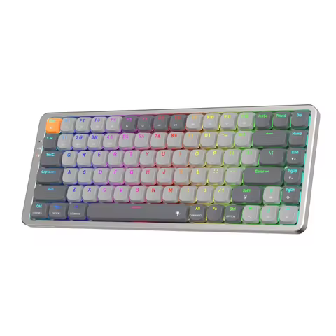 Redragon K652 75% Wireless RGB Mechanical Keyboard, Bluetooth\/2.4Ghz\/Wired Tri-Mode 84 Keys Ultra-