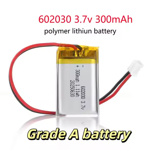 patozm 602030 300mAh Lithium Rechargeable Battery 3.7V Li-ion Polymer Battery for Bluetooth Headset 