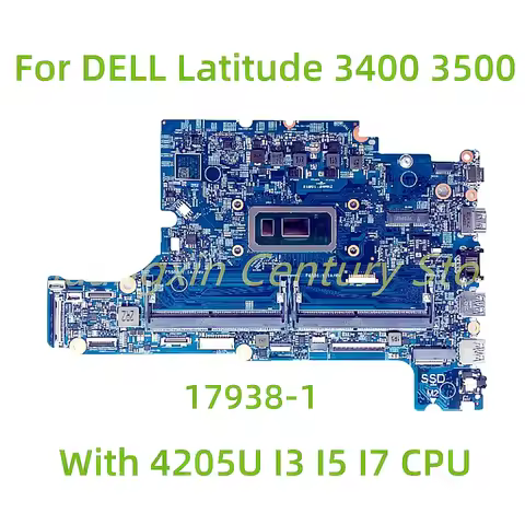 17938-1 motherboard Suitable for Dell Latitude 3400 3500 Laptop with I3 I5 I7-8TH CPU 100% Tested Fu