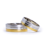 LAVERA Diamond - White and Yellow Gold Wedding Bands  แหวนคู่/แหวนแต่งงาน ทองขาว และ ทองคำ