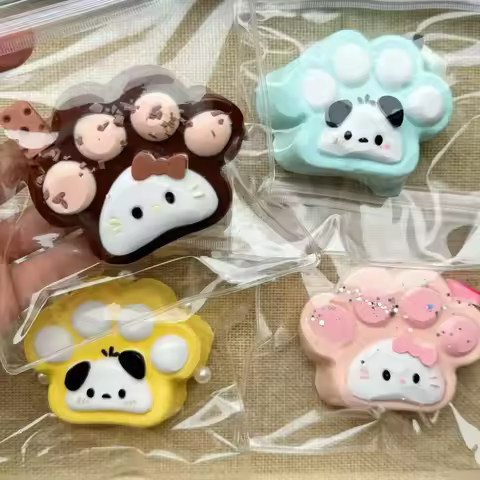 DIY Cat Paw Squishy Toys Cat Paw Squeeze Toys Handmade Cute Kawaii Squishies,Sticky Squishy Cat Paw 