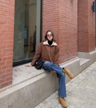 MALIMAYS - Harrow Suede Jacket แจ็คเก็ตหนังกลับบุขน