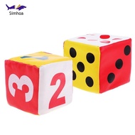 Simhoa 2pcs Polyhedral Sponge Dice Sets (D6) 10cm for Game Entertainment Game