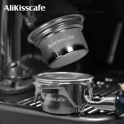 AliKisscafe 58mm to 49mm Step Down Portafilter Basket Kit Coffee Screen Tamper For Bottomless Espres