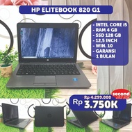 Laptop HP Elitebook 820 G1 Core i5 RAM 4GB SSD 128GB 12.5" Slim Mulus