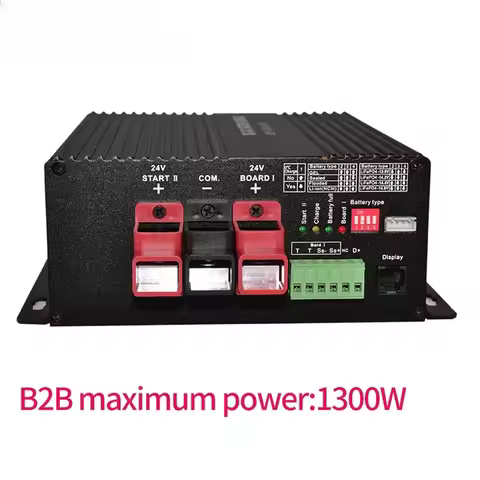 Booster 24V To 24V 50A DC To DC Charger LCD Automatic Smart Vehicle Battery Charger Smart RV DC-DC S