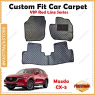 For Mazda CX-5 Premium VIP Red Line Series Carpet Custom Fit Floor Mat ORM DIY Karpet Lapik Kaki Kereta 3pcs/set