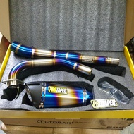 YAMAHA LC135 4S 5S Y15ZR V1 V2 EXHAUST RACING PROTAPER S-1 TITANIUM 32MM 35MM (CUTTING AHM M3)STAINL