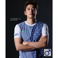 YONEX 16420LCW LEE CHONG WEI & LEE YONG DAE Blue White Shirt Size L