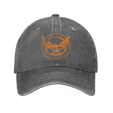 The Division 2 Shd Washed Denim Cap Casual Baseball Caps Adjustable Hat Summer Unisex Baseball Hats