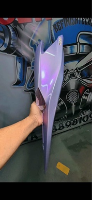 Cat lembayung pink purple contoh pakai dasaran silver.cat kemasan 100ml