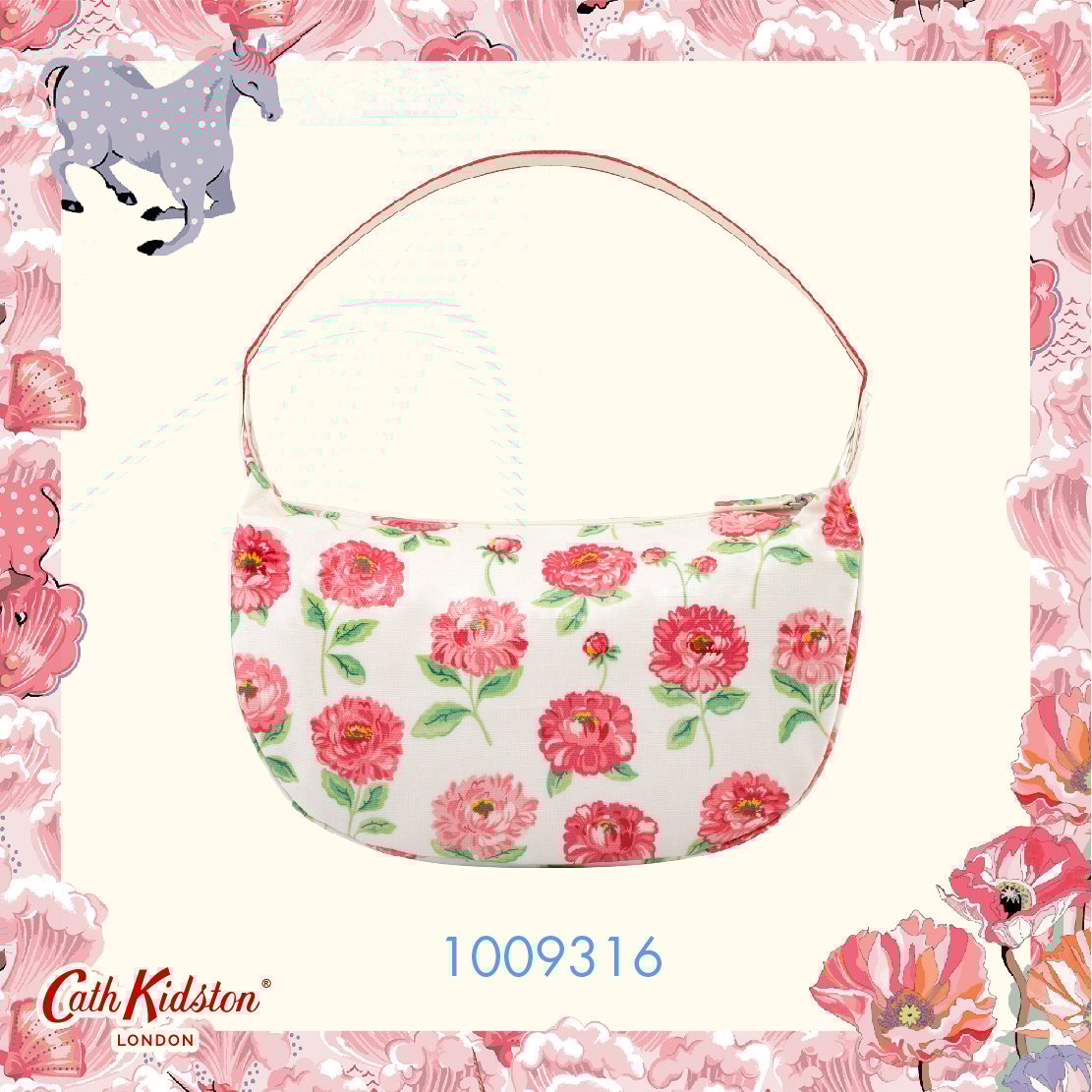 Cath Kidston - Túi đeo vai Soft Shoulder Bag Dahlia - 1009316 - Cream