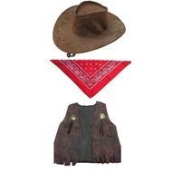 Halloween Costume COS Men Women Western Cowboy Suit Cowboy Performance Costume Cowboy Scarf Vest Per