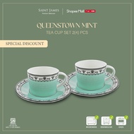 Saint James Queens Town Tea Cup Set 2(4) pcs (Mint) - Tea Cup