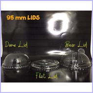 PLASTIC LIDS 95MM ( DOME LIDS , FLAT LIDS ) ◲ ◮