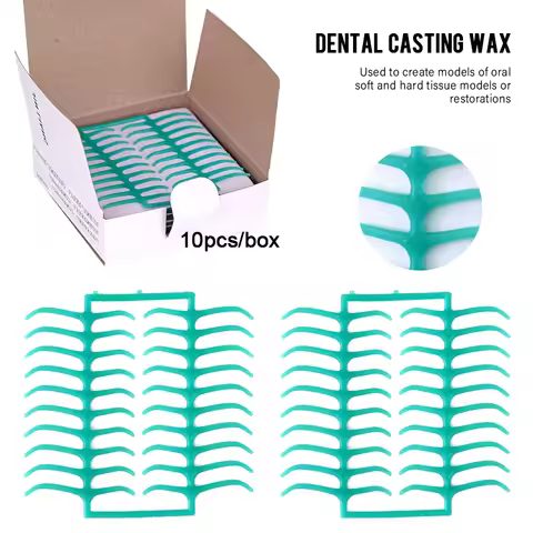 1 Box Dental Lab Material Dental Wax Mesh Grid Clasp Shape Wax Sheet For Cast Metal Partial Design D