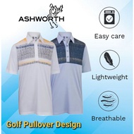 [ASHWORTH] Golf Front Panel Engineer Print Polo