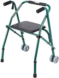 Walker Four-Legged Crutches Rehabilitation Walking Frame With Seat Plate Non-Slip Walking Stick With Hospital Walker Elderly little surprise