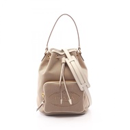 【二手】Prada PRADA 手袋 LOGO JACQUARD Logo Jacquard 2WAY 1BH097 米色/白色帆布皮革 Logo Jacquard Duet 水桶包 女士