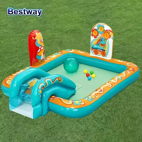 Bestway 53164 6'4" x 60" x 29" Play Center Inflatable Play Pool Play Center Inflatable Water Play Ce