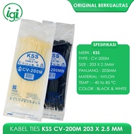 Kss CABLE TIE CV200M 203 x 2.5 NYLON CABLE TIES KSS CV200 M 203X2.5MM TIE TIS CABLE 20CM