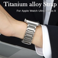 Titanium Strap for Apple watch band 49mm 45mm 41mm สายนาฬิกาข้อมือสแตนเลส สำหรับ สาย apple watch UItra serie 8 SE(2022) 40mm 44mm band